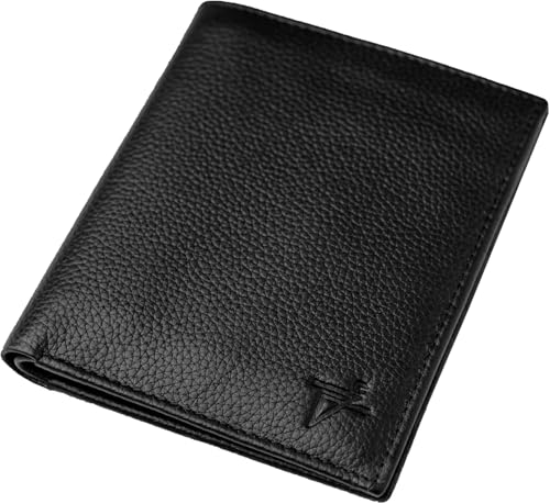 Euro Wallet Rfid Blocking Leather Slim Wallet For Men Hipster Wallet Card Holder Id Card Wallet (Black J5330)3