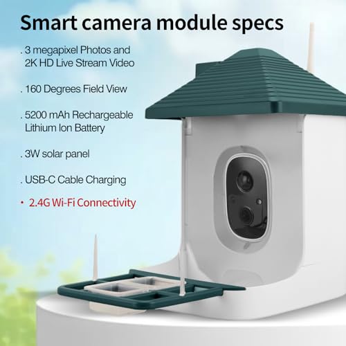 Smart-Bird-Feeder-with-CameraAI-Identify-Bird-SpeciesBird-House-with-Solar-PoweredInstant-Arrival-Alerts2K-Capture-Bird-VideoLive-View-for-Birds-Lover-Blackish-Green Smart Bird Feeder with CameraAI Identify Bird SpeciesBird House with Solar PoweredInstant Arrival Alerts2K Capture Bird VideoLive View for Birds Lover Blackish Green