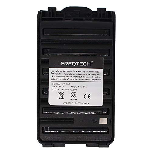 IFREQTECH BP264 Battery for ICOM IC-F3001 IC-F3101D IC-F3103D IC-F4101D F4001 F3003 F4003 IC-T70A IC-T70E IC-V80 BP265 with Belt Clip 1500mAh Ni-MH