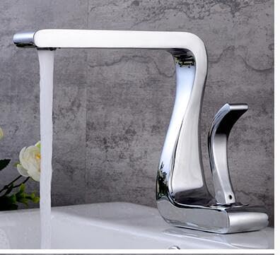 Robinet de lavabo mitigeur cascade design pour salle de bain unique