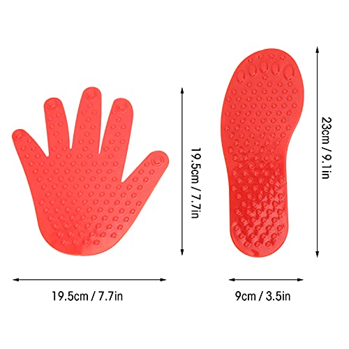 6 Paare Hände Füße Spielmatte, Spielen im Fitnessstudio sensorische Spielzeuge. Übungslimb -Koordinationsintegration Spielzeugspiel Matte für Mädchen Jungen 1+ Jahre