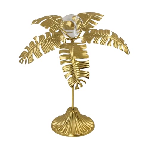 Decoración de esculturas de Palmera, Estatua de Palmera, Centro de Mesa Decorativo con Bola de, Elegante Mesa Coleccionable, Decoraciones de Estante para Sala de Estar, Dormitorio