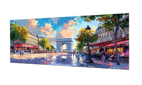 Broderie Diamant Paris 30x75cm Kit Complet avec Strass 5D Loisirs Créatifs Adultes