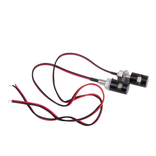 2x Auto Moto Guidata Targa Impermeabile Lampada