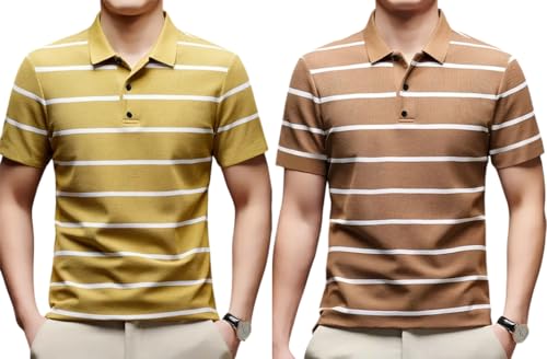 Image of TAGAS Men's Short Sleeve Polo Shirt, Button Up Collar | T-Shirt for Mens | Casual T Shirt for Men | (MT-7)