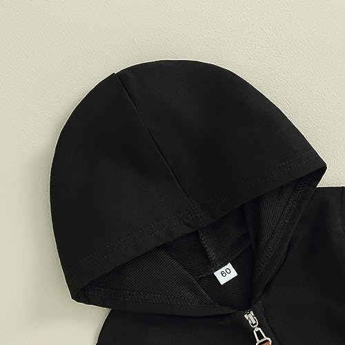 Infant Baby Boy Girl Clothes Solid Hoodie Romper Zip Up Long Sleeve Hooded Jumpsuit Coverall Fall Winter Outfit4