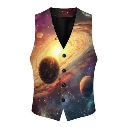 Universe Planet Mens Slim Fit Suit Vest Dress Waistcoat Casual Business Vest4