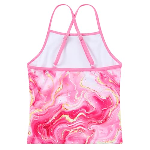 Image of Girls Tankini Swimsuit Two Piece Bathing Suit with Adjustable Strap 3-13 Years