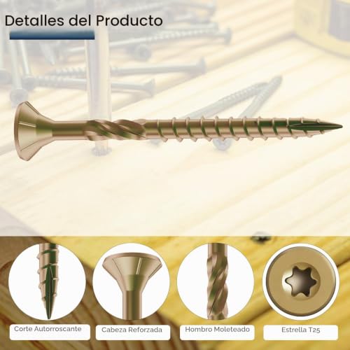 Tornillos para madera de 3 pulgadas 8 Imagen adicional