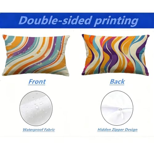 Coussin extérieur imperméable 40x70 et housse décorative résistante aux UV M-P1150