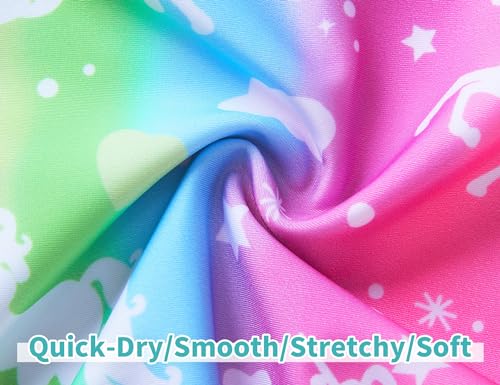 Image of Snowheart Girls Swimsuit Adjustable Shoulder Strap UPF50+ One-Shoulder Ruffle Bathing Suit 3-12T