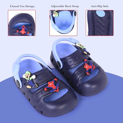 Image of GLJ Kids Comfort Clogs Sandals For Boy And Girl, 1 to 4 Years, Two-Strap Design, Easy To Wear Slip On, Dust and Waterproof, 7101