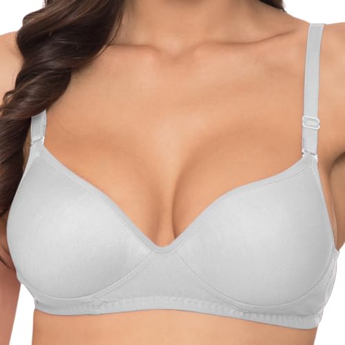 Image of Komli - Heavily Padded Push-Up Bra - Cotton Rich - Balconette - 3 /4th Coverage, Seamless, Wireless, Multiway Straps - T-Shirt Bra (Pack of 2)