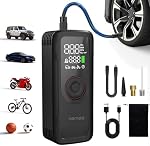 Vernee VP10PRO Tire Inflator Portable Air Compressor with High-Definition Digital Display,150 PSI,6000mAh Air Pump with 3 Modes LED Lights & Pressure Gauge for Auto, Motorcycles, Bikes, Balls