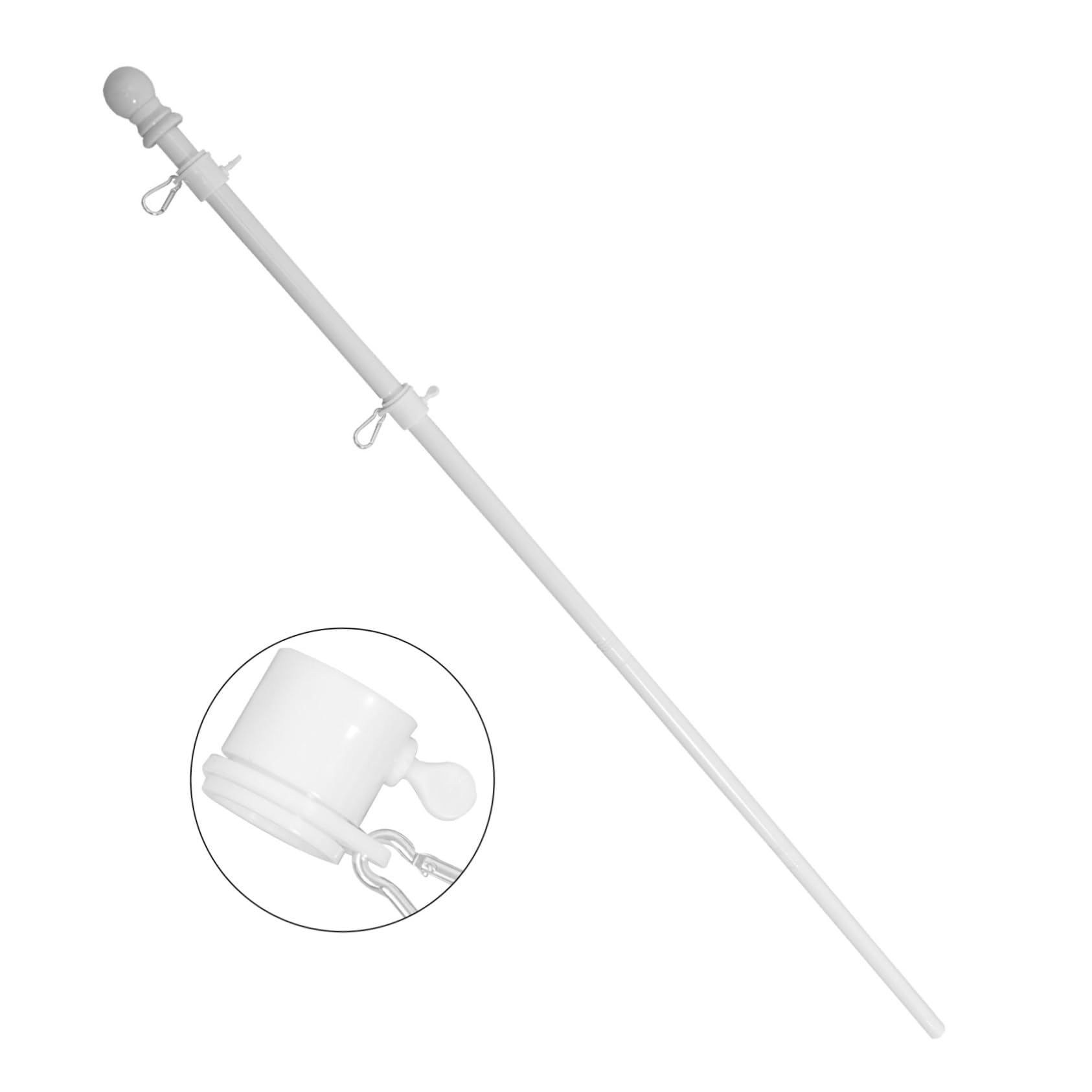 1set Supporto Per Bandiera Da Giardino Con Rotante Da Bandiera Esterno Struttura Smontabile e Antitangle Per Eventi All Aperto e Feste