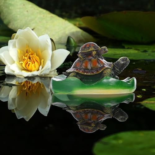 Tortuga de simulación en resina con vida útil prolongada para piscina 5