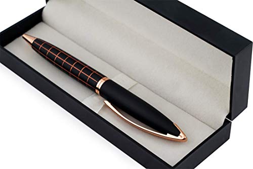 Image of amazon basics Elegant Ballpoint Pen with Classy Stainless Steel Body (Blue Ink)