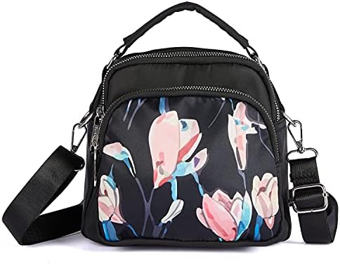 LaRechor Small Crossbody Bag Convertible Womens Bag with 2 Straps Patterned Cross Body Shoulder Bags with Handle