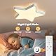 SUZNIU LED Deckenlampe Kinderzimmer Stern Kinderlampe Lampe Decke Dimmbar mit Fernbedienung Nachtlichtfunktion 3000K-6000K Kinder Deckenlampe für Schlafzimmer Wohnzimmer, 60cm