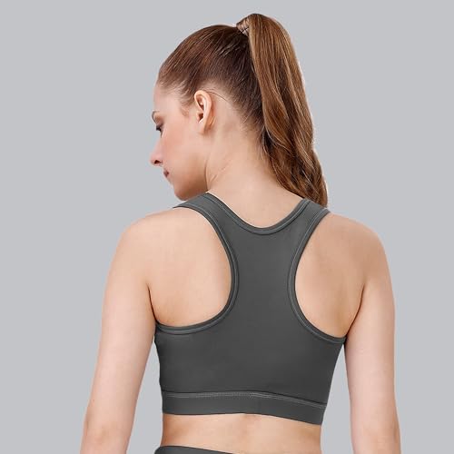 Image of SOIE Women's Medium Impact Quick Dry Padded Racerback Printed Athleisure Sports Bra