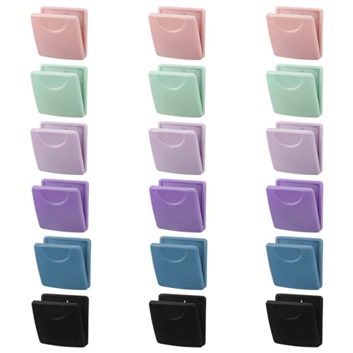 Image of Magnetic Clips 18 Pack Colorful Fridge Magnet for Refrigerator, Whiteboard, Photo Display, Office, School, Home-6 Colors