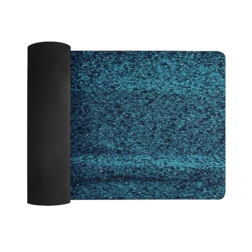 Teal Glitter Pad Grande para Escritorio con Base de Goma miniatura 3