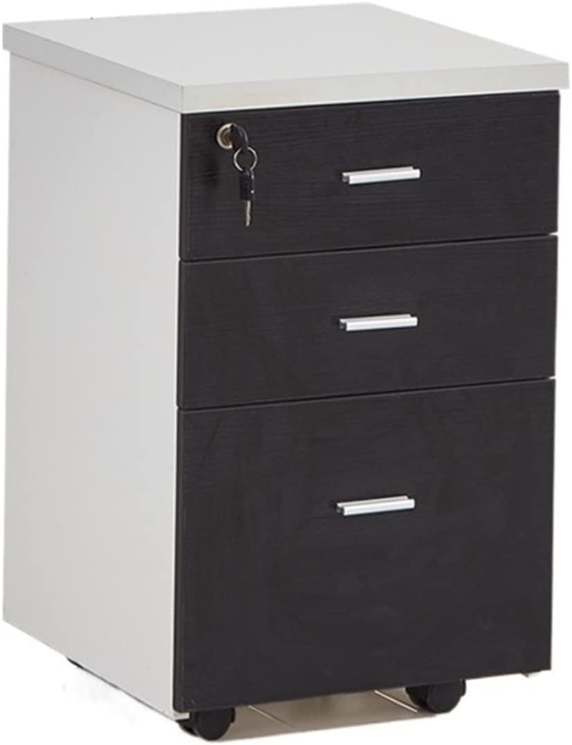 SaryEdge Office Storage File Cabinet with Lock, Rolling File Cabinet, 3 Drawers, Vertical File Cabinet, Office Letter/File Cabinet Under The Desk,