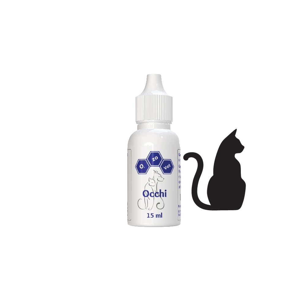 Ozo-Vet | Occhi Gatto 15 ml – Gocce per Cheratosi, Ulcere Corneali ed eccessiva Secrezione Oculare