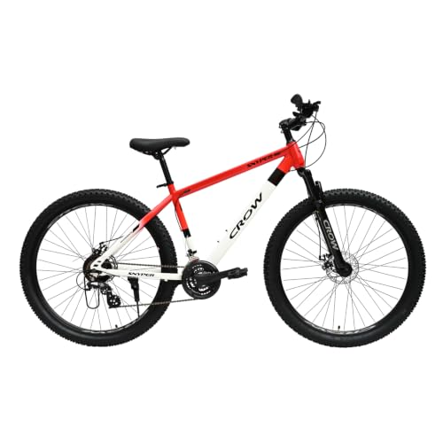 Image of CROW - SNYPER 21 Speed Gear Cycle for Men | Cycle for Boys | Steel Mountain Cycles for Men with Front Suspension & Dual Disc Brake 21 Geared MTB Bike 27.5T | Ideal for 12+ Years, Unisex