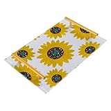 Bandeja decorativa para aperitivos con purpurina falsa, diseño de girasol, color blanco, con asas, bandeja decorativa para servir joyas, perfumes, bandejas cuadradas para servir bandejas decorativas