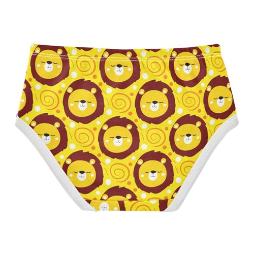 Cute Lion Yellow Toddler Girls's Underwear 2T 23031752