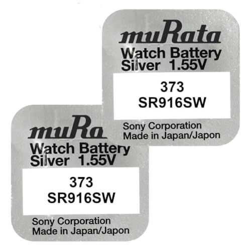 Due Batterie bottone orologio Mu-rata 373 SR916SW ossido d'argento, 30 mAh, 1,55 V