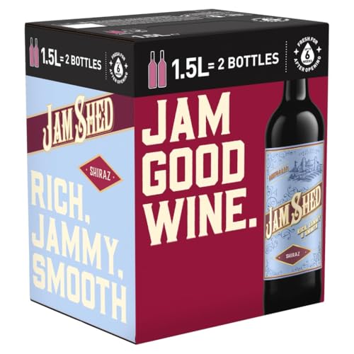 Jam Shed Shiraz Red Wine 12.5% ABV | 1.5L | Boxed Wine | Rich Jammy and Smooth