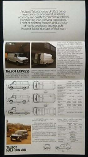 1983-4 PEUGEOT-TALBOT LIGHT COMMERCIAL VEHICLES: 305 VAN, 504 PICK-UP, TALBOT EXPRESS & HALF-TON VAN VINTAGE COLOR SALES BROCHURE FOLDER - BRITISH - GREAT ORIGINAL !! image 4