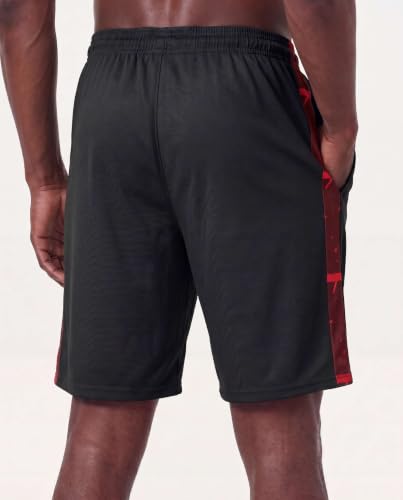 5 Pack Men's Mesh Shorts 9" Long Athletic Running Workout Gym Basketball