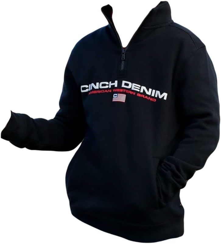 Cinch Western Sweatshirt Boys 1/4 Zip Fleece Vintage MWK7991001