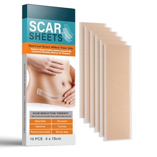 Image of Scar Removal Tape Scar Removal Sheet Strips for C-Section, Acne Scars, Tummy Tuck, Keloid and Surgical Scars, Reusable Medical Grade Silicone Scar Patches, Get Scars Away Painless Reusable
