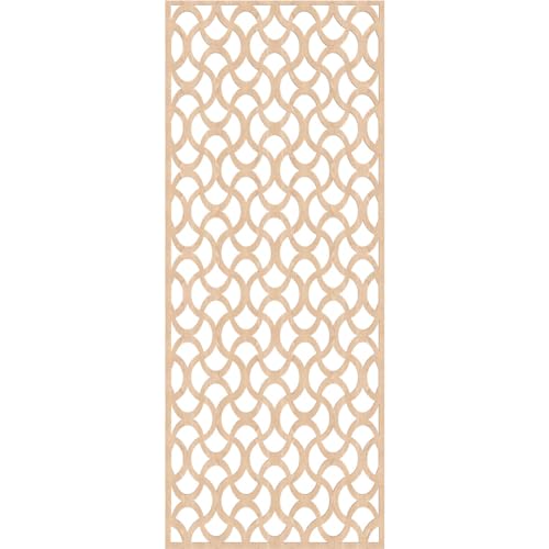 Image of Resort Decorative Pierced Fretwork Wood Wall Panels, 31 3 /8 inchW x 79 3 /8 inchH x 1 /4 inchT, Red Oak