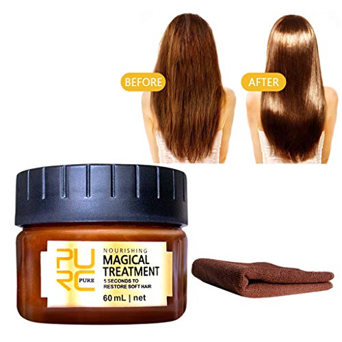SakuraBest Magical Hair Treatment Cream 5 Seconds Repairs Damage Hair Root Hair Tonic Hair & towel(2)