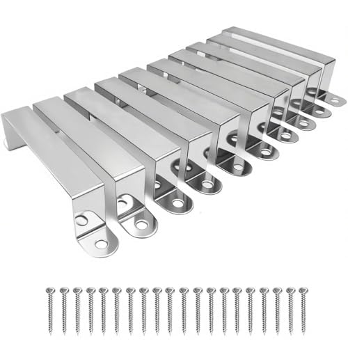 10 pièces Fixation en U, Support de Sécurité, Connecteur en Forme U, acier galvanisé, argent,...
