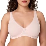 Bali Women's Underwire Bra, Cotton Collection 2-Ply Underwire Bra, Moisture-Wicking, Full Coverage, Convertible Straps