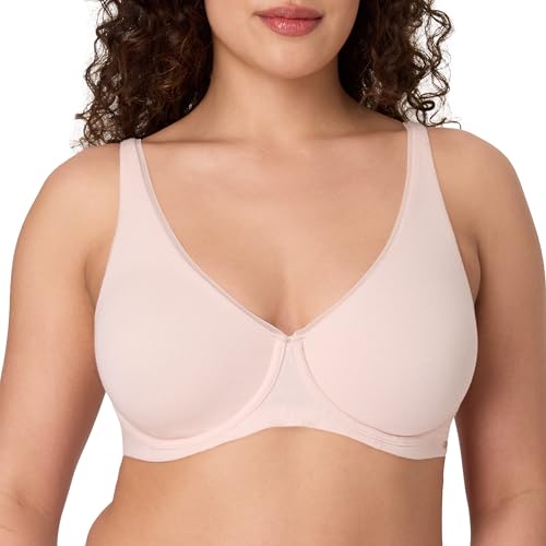 Bali Women's, Cotton Collection 2-ply Underwire Bra, Moisture-Wicking, Full Coverage, Convertible Straps