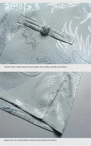 Rfmfkkg Men's Casual Suit Short Sleeve Loose Fit Chinese Style Clothing for Middle-Aged 2 Piece Outfit4