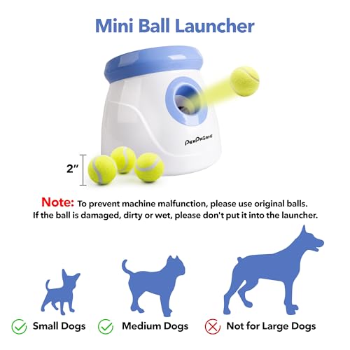 Miniatura 3 de Pet Prime Lanzador De Pelotas Automático, Para Perros Y Perros, 3 Pelotas De Tenis, Incluye Máquina Interactiva Para Perros Pequeños Y Medianos Distancia De Lanzamiento 3-9 Metros, Mini Estilo