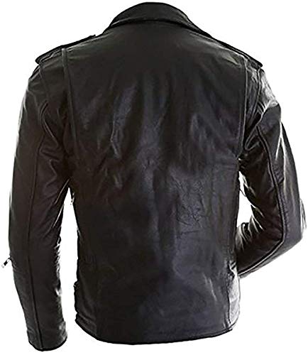 Terminator 2 Judgment Day Schwarzenegger Black Leather Jacket3