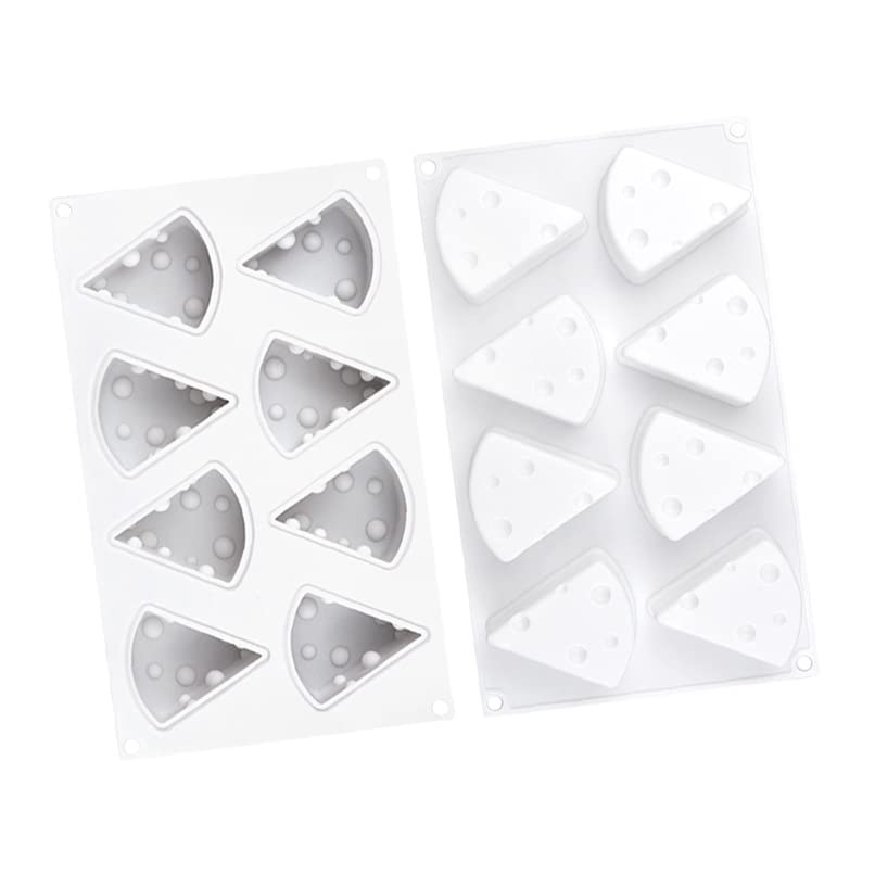 2Pcs 3D Cheese Silicone Molds Cheese Shaped Mold for Baking Dessert Mousse Cake Pan Pastry Tools DIY Baking Tools French Dessert Mousse Molds