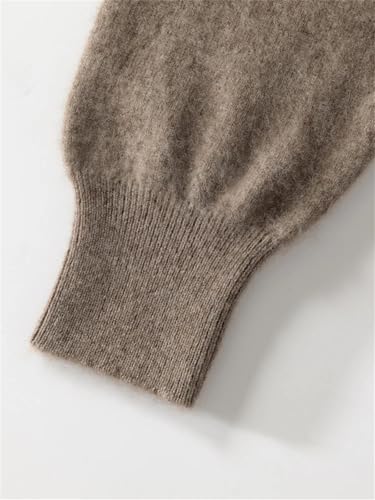 Men Mock Neck Pullover Solid Cashmere Sweater Casual Knitwear Solid Color Basic Style Soft Warm Tops4