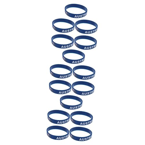 Pulseras de silicona de país NUOBESTY de 15 piezas y brazalete de béisbol elástico para hombre