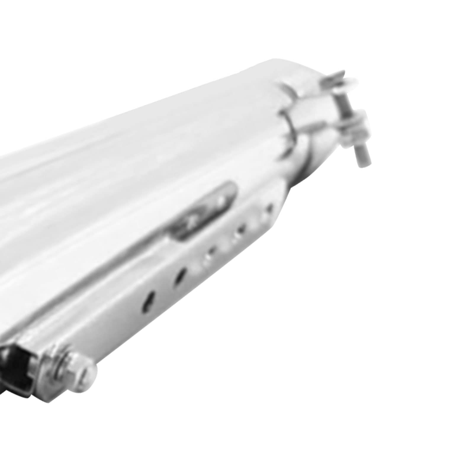 CHICIRIS Tubo di Scarico per Moto, Tubo Silenziatore Universale con Superficie Liscia per la Modifica (Bianco)