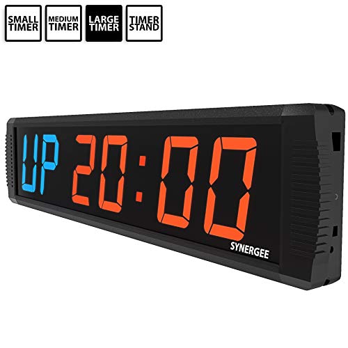 Synergee 29" Premium LED Programmable Crossfit Interval Wall Timer Gym Timer with Wireless